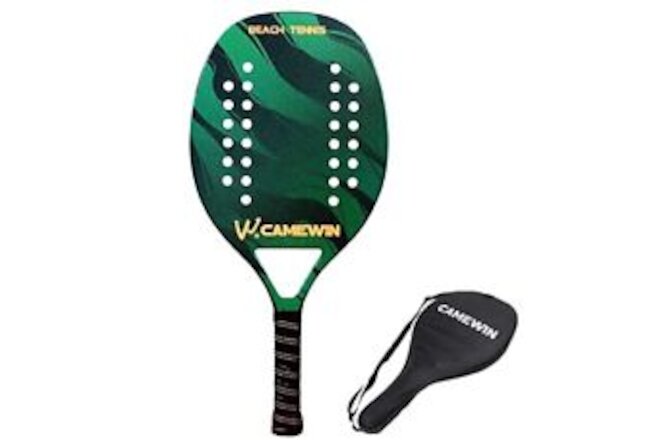 Beach Tennis Racket,Carbon Fiber Grit Face with EVA Memory Foam Core Beach Te...