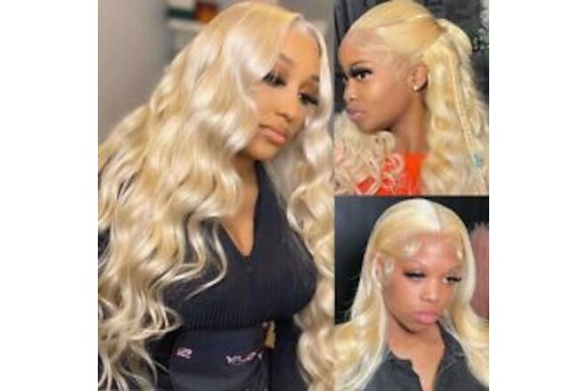 Manyisi 613 Lace Front Wig Human Hair 13x4 Body Wave Blonde Lace Front Wigs H...