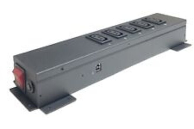 Premium 5-Outlet Power Switch PDU With USB Hookup - PC-Controlled Power On/Off