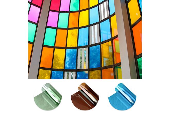 20x30cm 6pcs Bundle Transparent Decorativ Window Film Colorful for Festival Home
