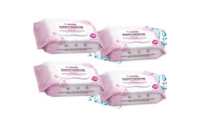 Makeup Remover Wipes | Bulk Pack of 4 | Alcohol Free, Fragrance Free | Hypoal...
