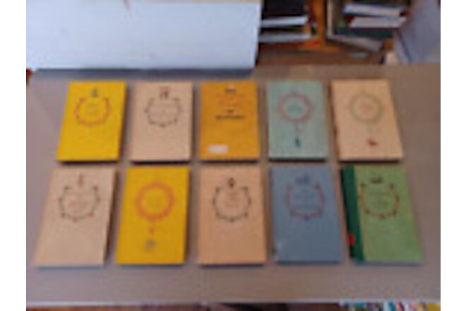 10 Vintage Landmark Hardback Books Cloth Covers Ethan Allen Pirates Hawaii RCMP+