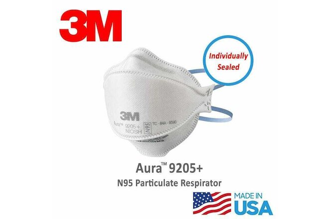 3M N95 Aura 9205+ 20 Masks NIOSH Approved N95 Particulate Respirator EXP 02/2027