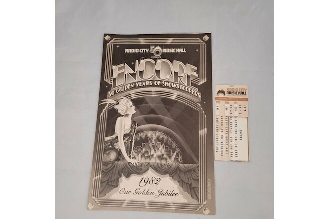 Vintage Radio City Music Hall Anniversary Playbills Program Art Deco Lot of 3
