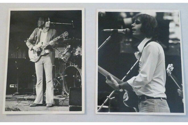Lot of 2 Bob Weir Grateful Dead 1970's Black & White Concert Photos