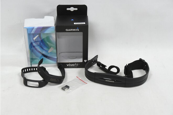 Garmin Vivofit Activity Fitness Band Tracker Bluetooth + Heart Rate Chest Strap