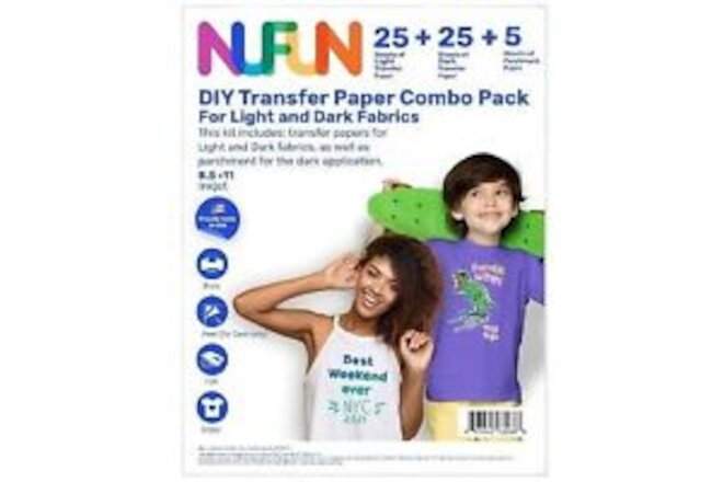 Transfer paper NuFun Activities Printable Iron-on Heat Transfer Paper Combo