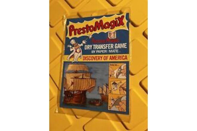 1978 Presto Magix Picture Magic Discovery of America Playset Dry Transfer Game