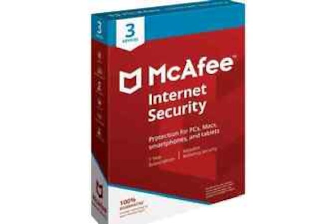 Factory-Sealed US Retail Box McAfee Internet Security 3 Devices