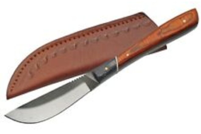 6 pack lot of Sawmill Skinner Wood handle w/sheath SM0020 Fixed File Blade Knife