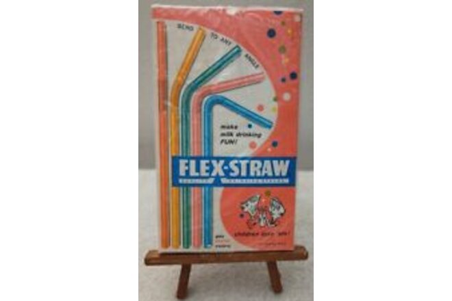 Vintage Flex-straw Gay Pastel Colors - Opened Box/Wrapped In Plastic