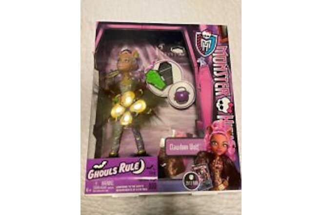 2012 Monster High Ghouls Rule Clawdeen Wolf Doll Mattel New