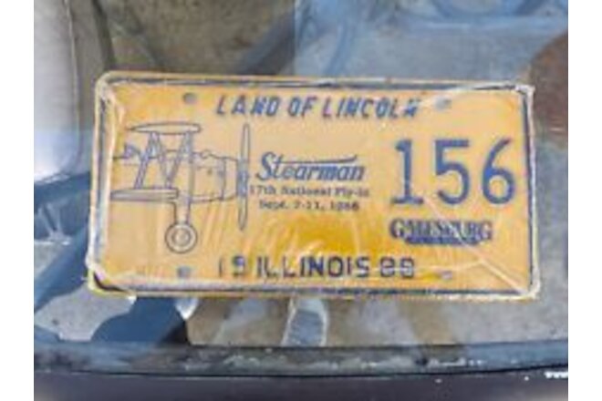 1988 Illinois Stearman License Plate Set