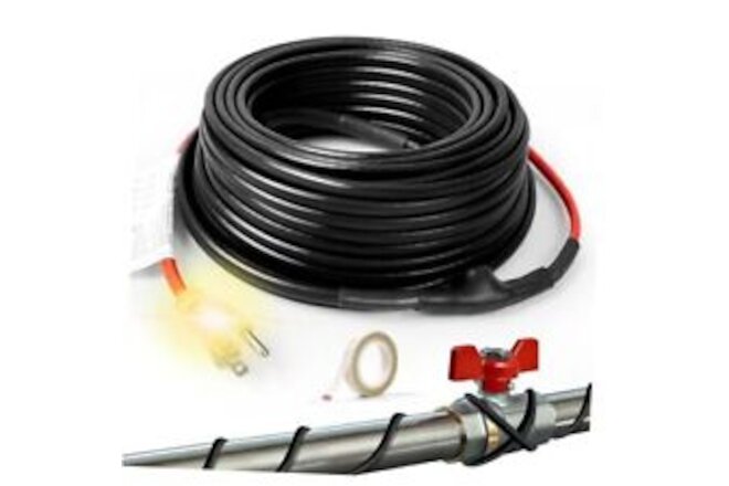JHSF 18ft Automatic Heat Trace Cable for Metal And Plastic Home Pipes, 18 ft