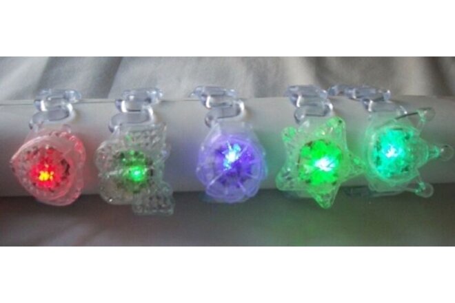 12 pcs Flashing Bracelet Wristband with Multi Color LED Light Party Favor Supply