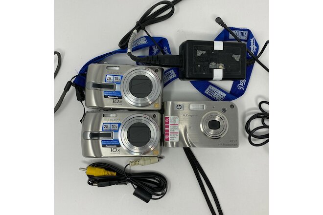 Panasonic Lumix DMC-TZ3 10x Optical Zoom & HP Photosmart R717 L2038A Cameras