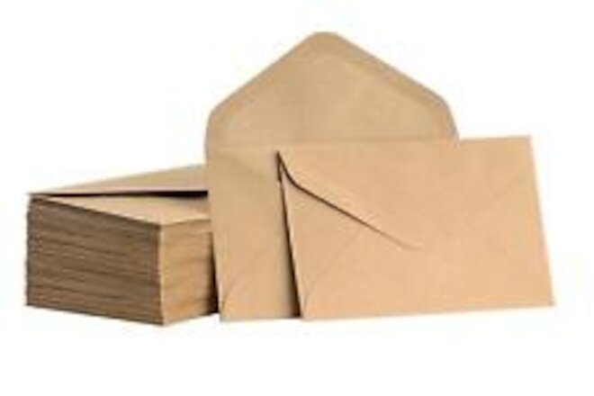Mini Envelopes 100 Count 4.1 x 2.75 Inches Brown Kraft Envelopes Bulk Tiny En...