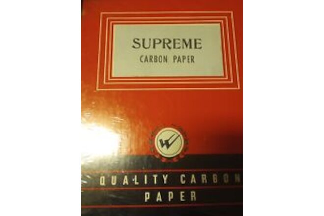 Supreme Carbon Paper Sheets Black, Sealed NOS 50 pieces P2