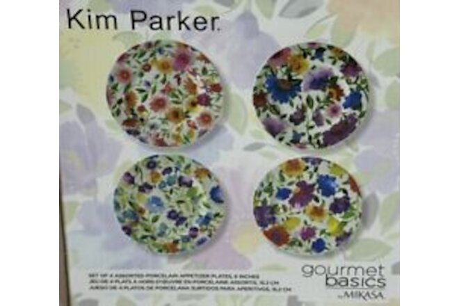 Kim Parker Gourmet Basics By Mikasa 4 Porcelain Appetizer Plates 6 Inches