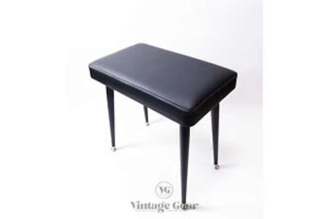 Genuine Leather Wurlitzer 200 series Piano BENCH with Legs and Plates - Black