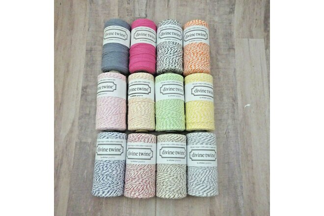 Whisker Graphics Bakers Twine Cotton Twine 12 Rolls Assorted 240 yds per roll
