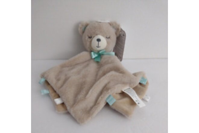 Sleeping Bear Security Blanket Lovey Rattle Plush Kelly Baby  Teddy Bear