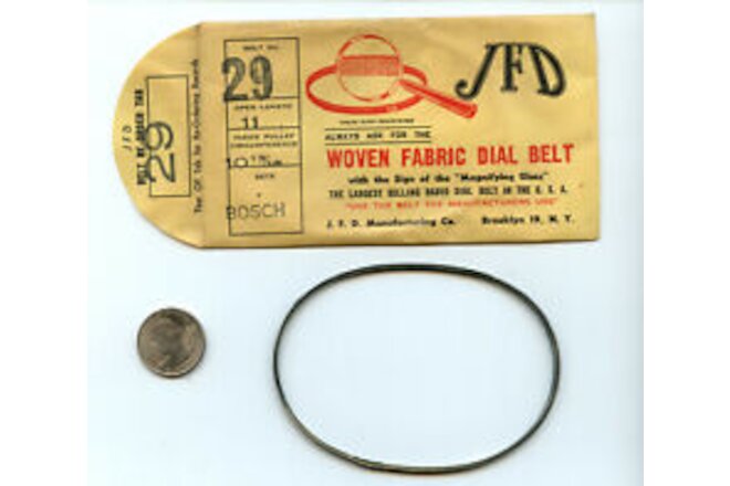 Radio Tuning  Dial Belt BOSCH Cord 10-13/16" NOS Woven Cloth Tuner JFD #29