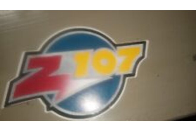 Z 107 Houston Radio Bumper sticker Decal Vintage