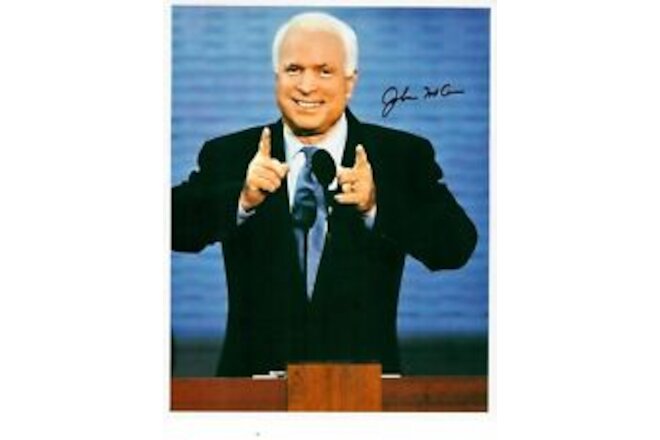 "Arizona Senator" John McCain Hand Signed 8X10 Color Photo
