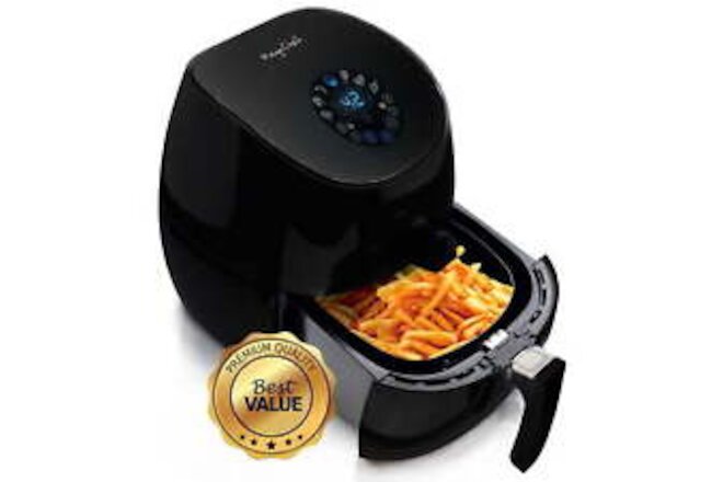 MegaChef 3.5 Quart Airfryer And Multicooker With 7 Pre programmed Settings Sleek