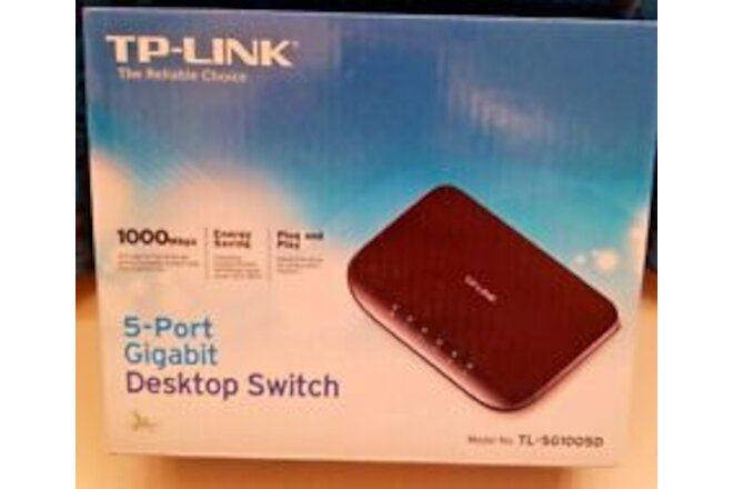 TP-Link TL-SG1005D 5-Port Unmanaged Gigabit Desktop Switch NEW NIB