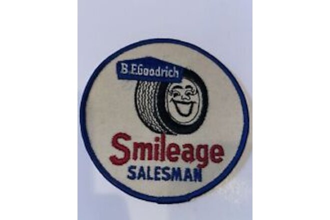 BF Goodrich Smileage Salesman Patch Tires NOS Vintage Not A Reproduction  60's
