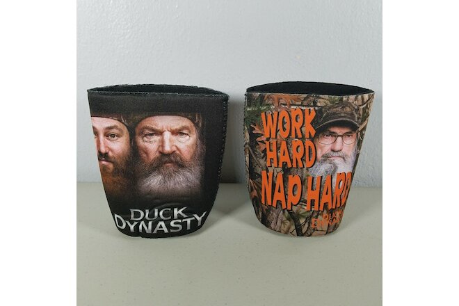 Duck Dynasty Can Koozies Coolers Work Hard Nap Hard and Faces Lot