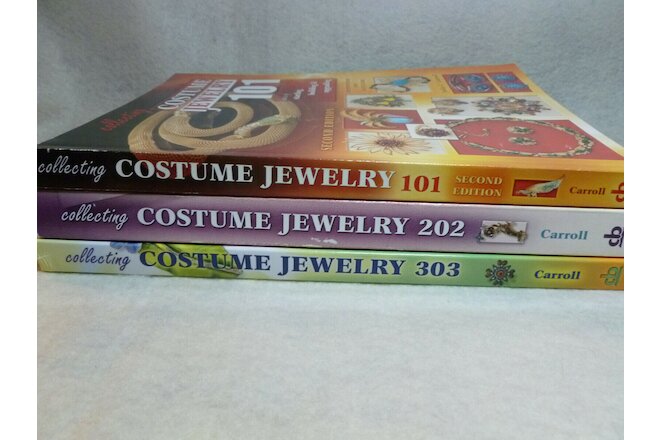 3 Books Collecting Costume Jewelry 101 202 303 Julia C. Carroll