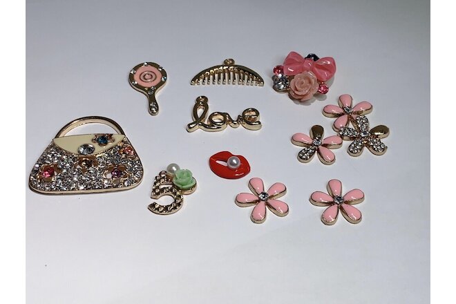 Flower Mirror Comb Lips Handbag Craft, crafting, Craft Accessories 11pcs/lot