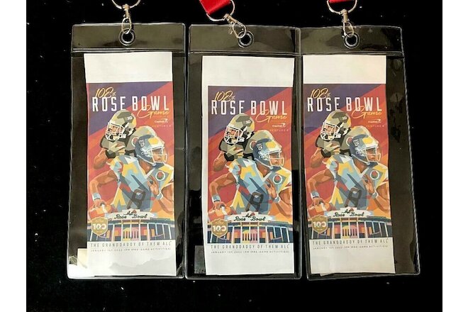 3pc. Rose Bowl 2022 Utah Utes Lanyards & Ticket holder Package w. inserts