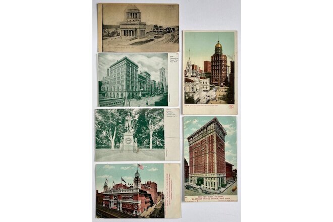 New York City Postcards Vintage, Undivided Back, Unposted 1901 to 1907, Unused