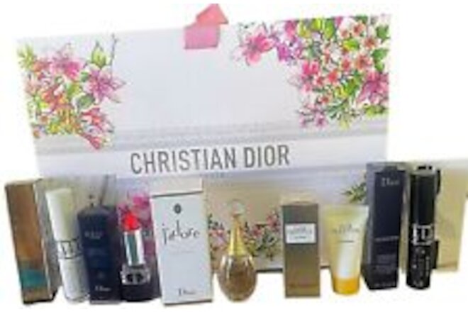 DIOR Beauty Travel Sized Box Lot of Dior Products Mascara Lipstick & Gift Bag
