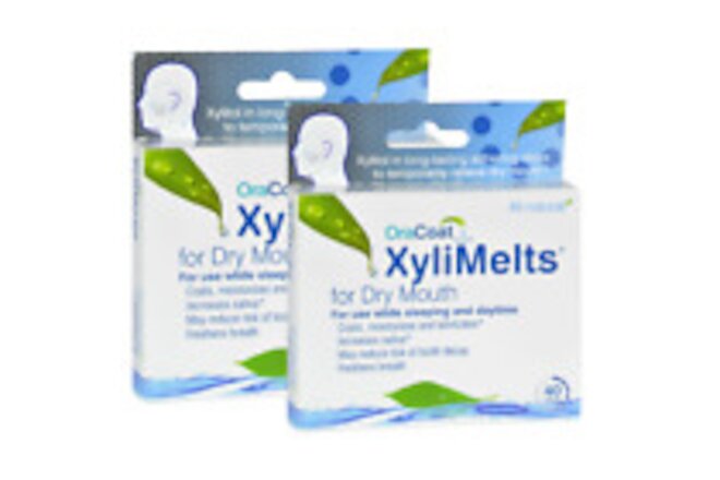OraCoat XyliMelts For Dry Mouth Discs - Mild-Mint 40 Ct Each (2 Pack )
