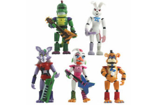 Five Nights At Freddys Security Breach 5PCS Toy Action Figures Set For Childeren