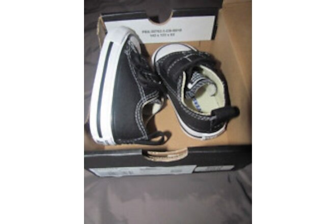 Converse Chuck Taylor All Star Ox Hook And Loop Toddler Shoes Black 7V603