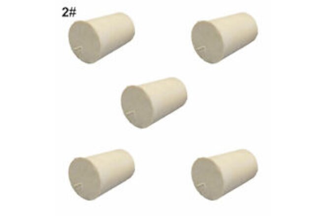 5Pcs Solid Rubber Stoppers Plug Bungs Laboratory Bottle Tube Sealed Lid Corks 45