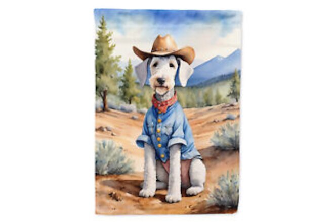 Bedlington Terrier Cowboy Welcome Flag Canvas House Size DAC5845CHF