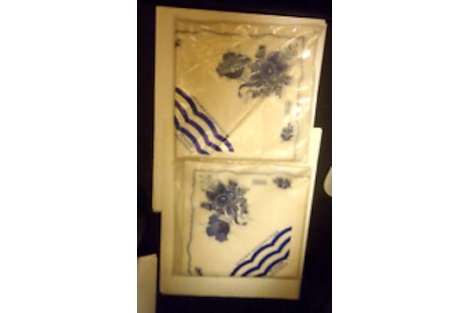 Royal Copenhagen Porcelain Napkins Blue Fluted Two Sealed Packages