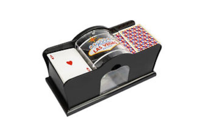 Manual Card Shuffler 2 Deck Poker Shuffle Machine for Cards Playing Travel Poker