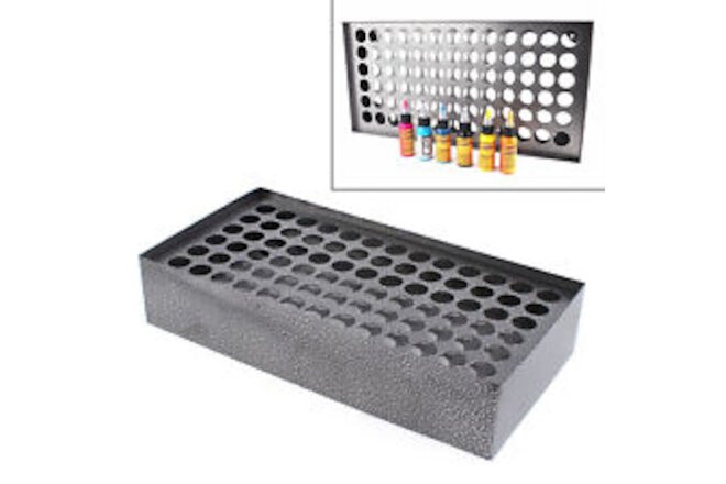 78-Holes Tattoo Ink Rack Wall Mounted Ink Bottle Display Holder Stand Organizer