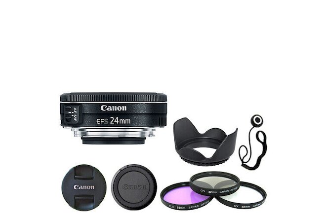Canon EF-S 24mm f/2.8 STM Lens + Deluxe Accessory Kit