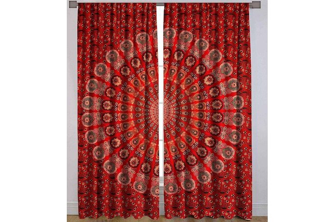 Indian Curtains Hippie Mandala Tapestry Wall Hanging Bohemian Window Valance