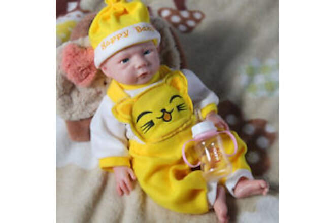 18''Full Body Silicone Lifelike Newborn Baby Dolls Can Drink Water&Pee Girl Doll