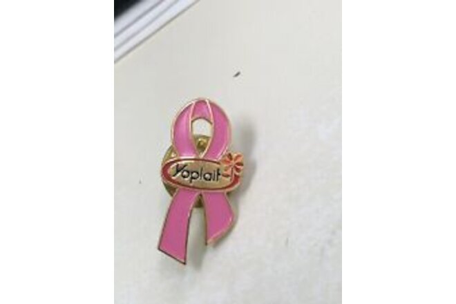 Rare Walmart Lapel Pin Vendor  Yoplait Pink Ribbon  Wal-mart Pinback